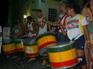 Drumming in the streets of Salvador