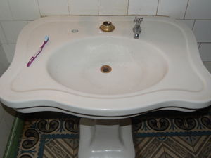The largest bathroom sink in Uruguay (maybe)