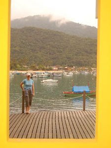 View from yellow window over the sea, Ilha Grande
