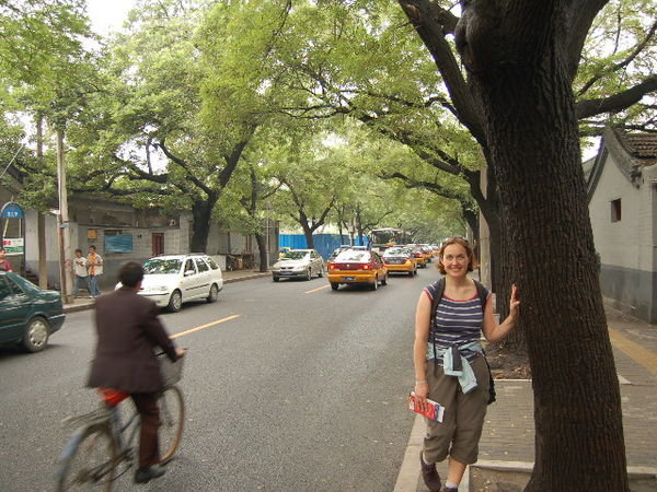 Paula in a central Beijing street