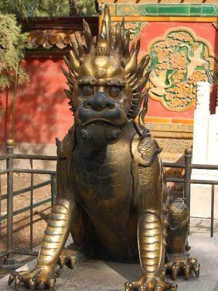 Lion statue - Forbidden City, Beijing