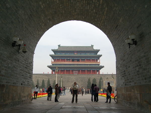 View of Quianmen Gate from the south, Beijing