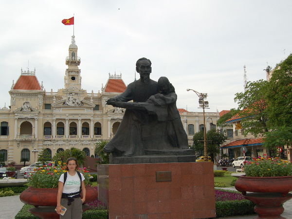 HCM statue in front of City Hall, HCMC