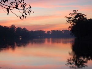 Sunset over Angkor's moat, Angkor Wat