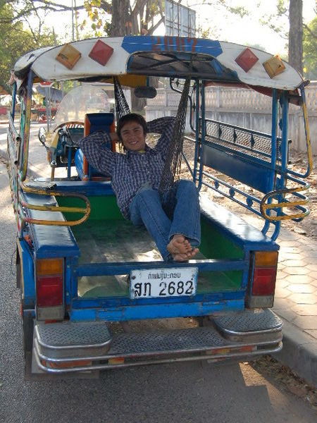 Even the tuk tuk drivers in Vientiane are not in a hurry