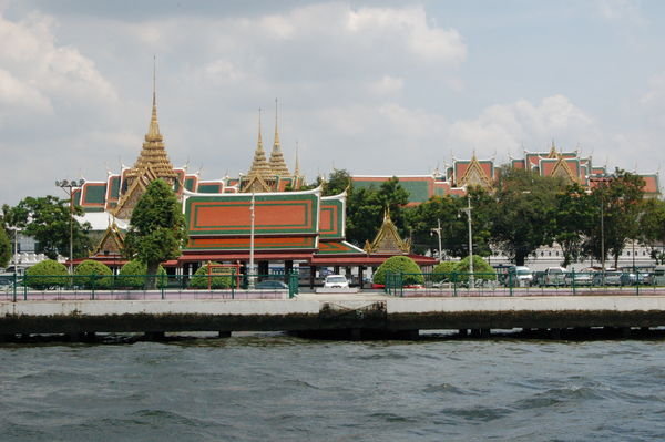 View of the Grand Palace from the river, Bangkok