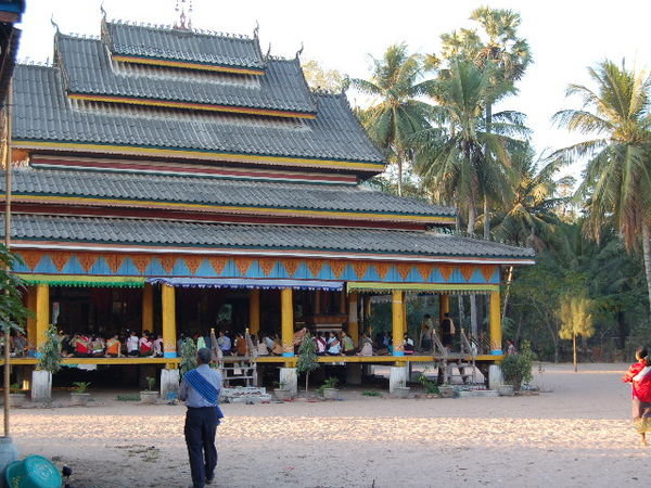 Local temple on special Buddhist day