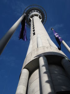 Looking up at the Sky Tower