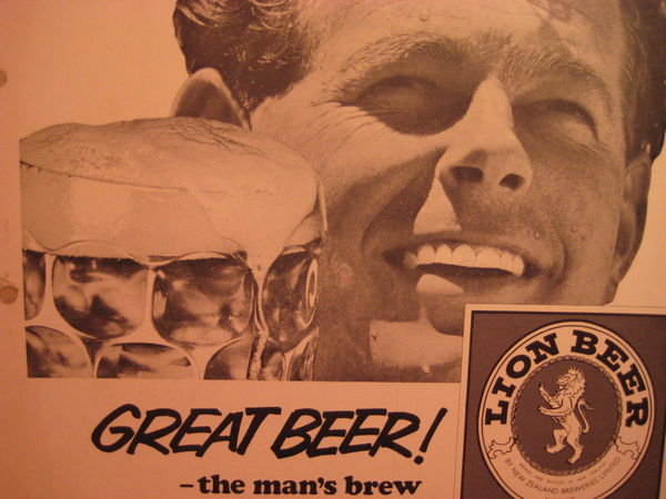 Old beer poster, Lion Brewery, Auckland