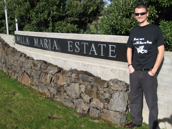 Outside Villa Maria Estate winery