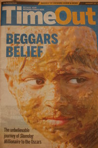 Magazine cover featuring Slumdog Millionaire article