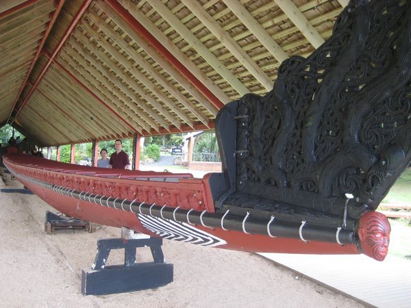 Replica of a 'waka' Maori canoe