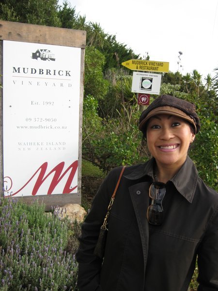 Maria looking keen to enter Mudbrick Winery
