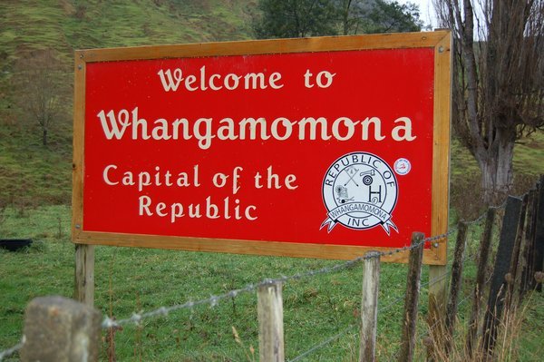 Entering the mini nation of Whangamomona