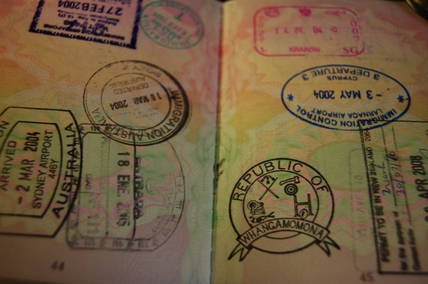 Passport stamp from Whangamomona