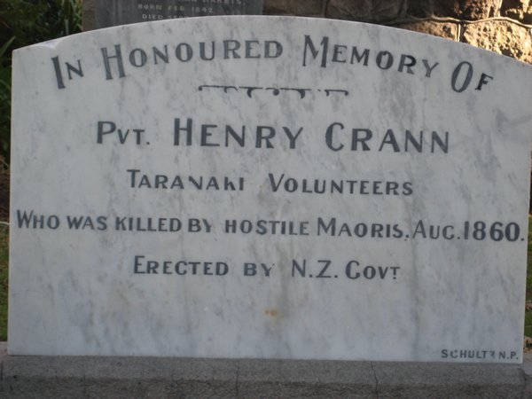 Grave commemorating bloodshed following disputes with Maoris