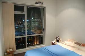 Night view of central Auckland from our bedroom