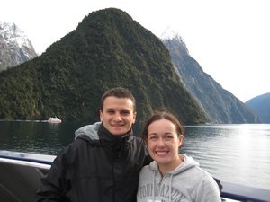 On the boat in Milford Sound