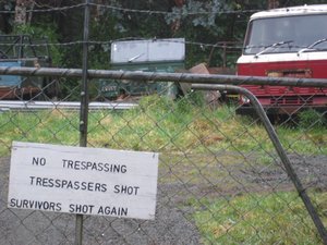 Friendly trespass warning, Stewart Island