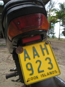 Cook Islands registration plate