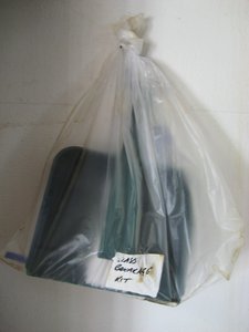 "Glass breakage kit" (i.e. dustpan and brush!)