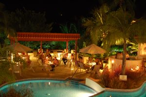 Evening view of the pool