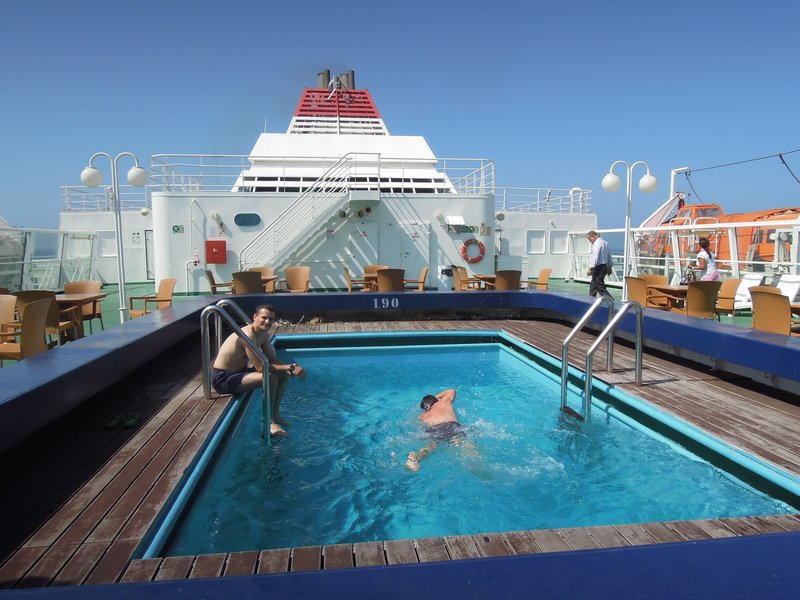 The pool, top deck!