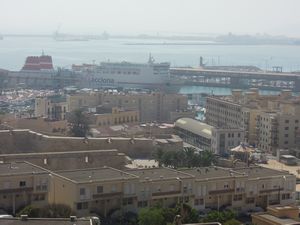 View over Melilla from our balcony