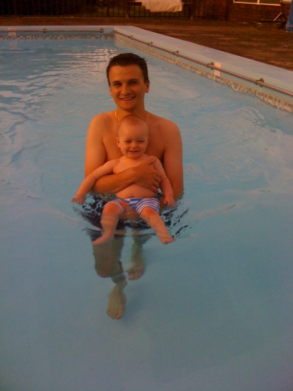 Dad n Lad swimming
