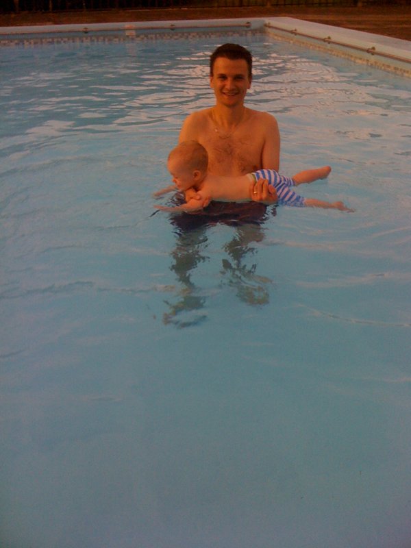 Dad n Lad swimming