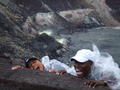 Cling for life in a volcano in Hawaii