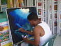 Street side artist