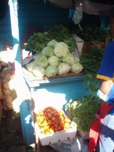 Market fruit and vegetable selections