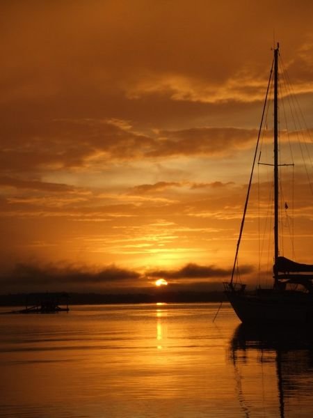Sunrise on the Essequibo river