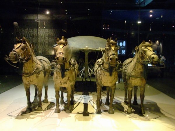 Bronze Chariot and horses