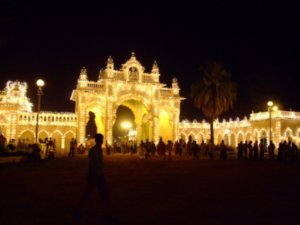 Mysore Palace at night