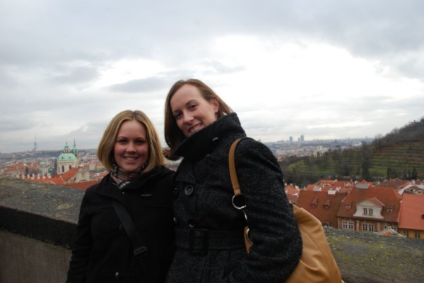 Rachel and I with Prague