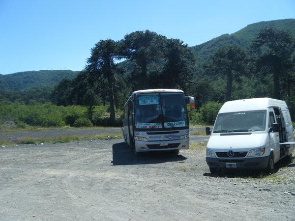 Our bus on the Gravel Road