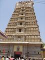 The temple at the top of Chamundi Hill