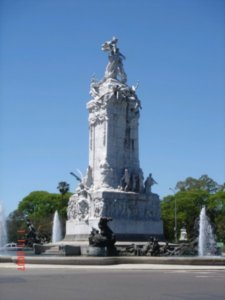 One of many monuments along Libertador avenue
