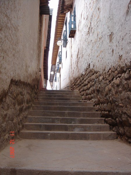 The narrow and beautiful streets of San Blas