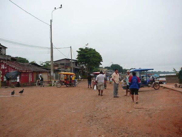A main street of Yarina Cocha