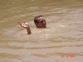 Chas swimming in the Amazon