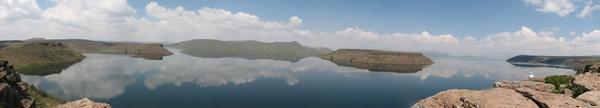 Panoramic view of Lake Umayo