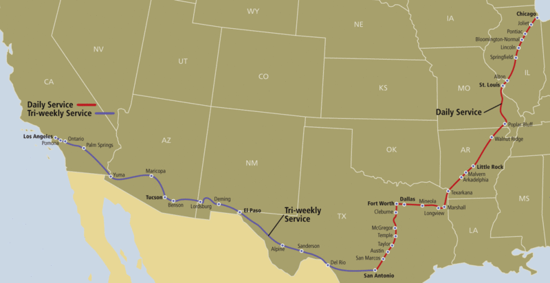 Texas Eagle Route