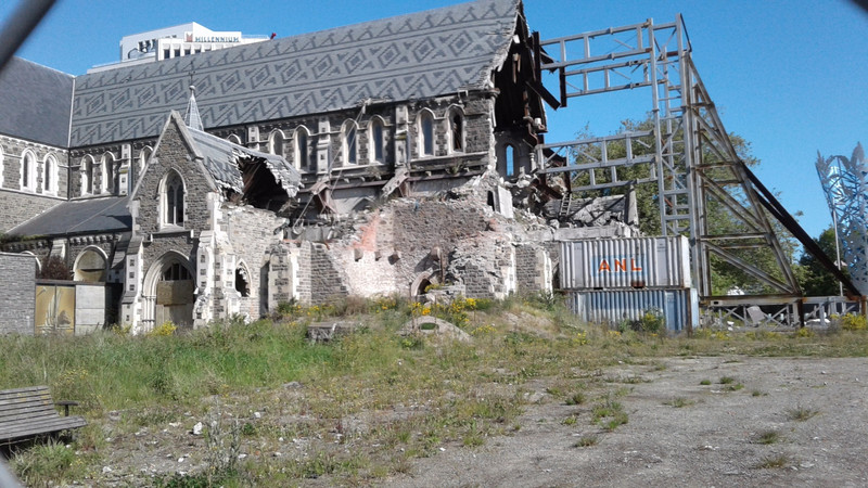 Christchurch Cathedral - still standing (just)