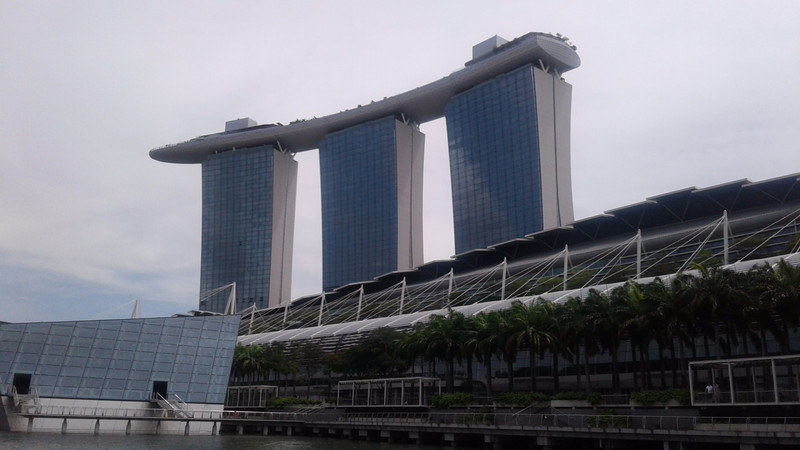 Marina Bay Sands - looks like a boat has landed on top!