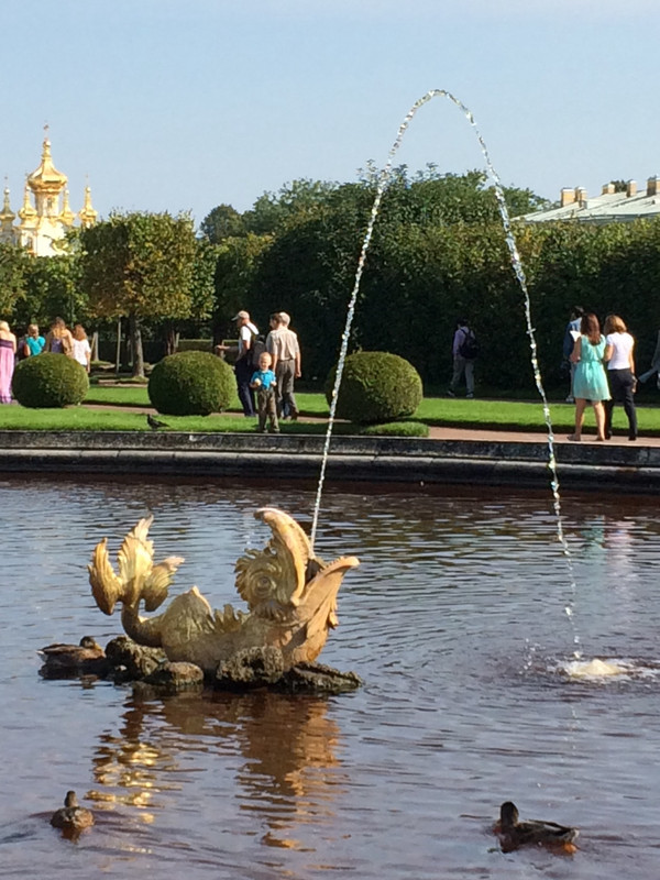 First fountain in upper Peterhof garden