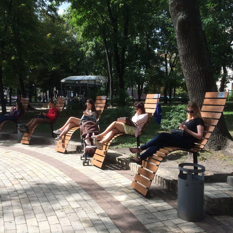 Great seats in Shevchenko park