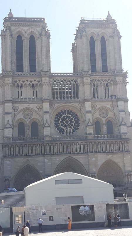 View of Notre Dame from viewing platform 